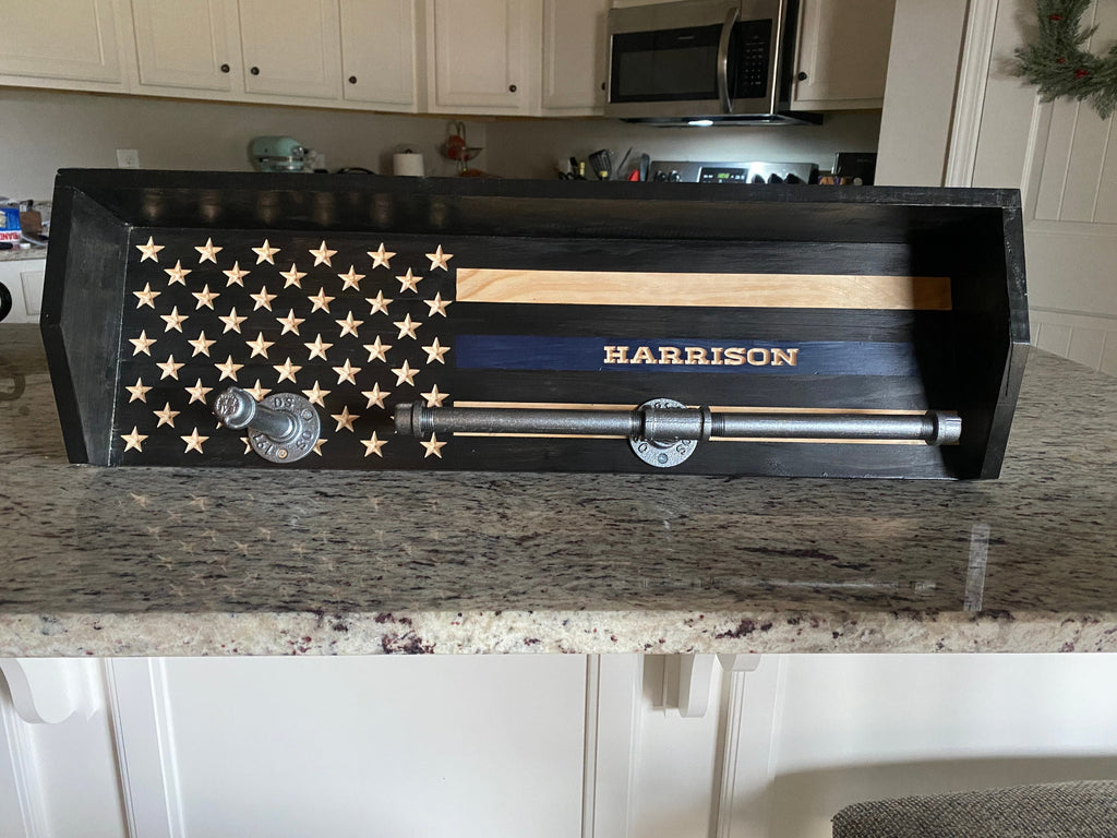 Police gear duty rack with vest and belt holder (FREE MIRANDA CARD!)