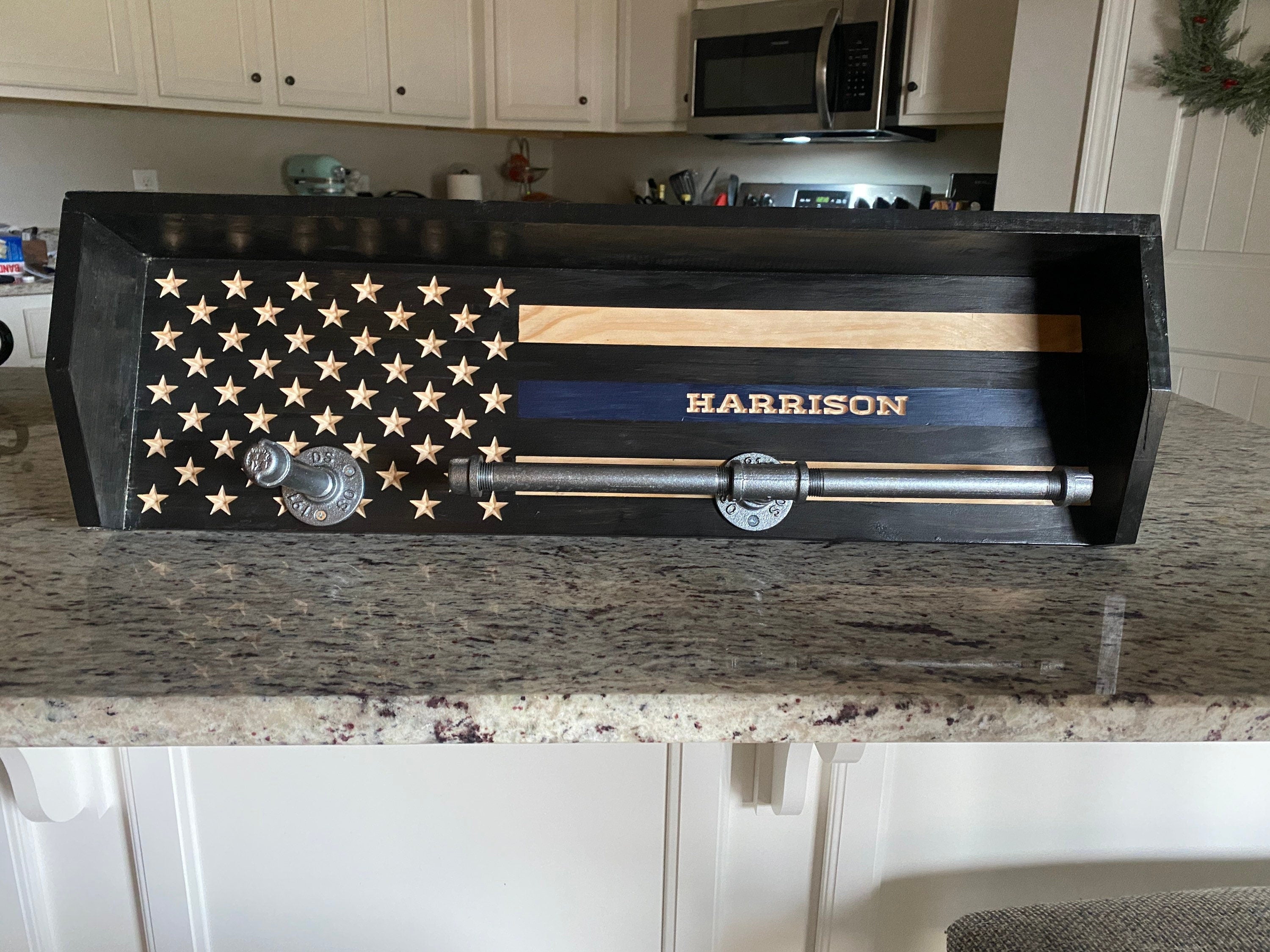 Police gear duty rack with vest and belt holder (FREE MIRANDA CARD!)