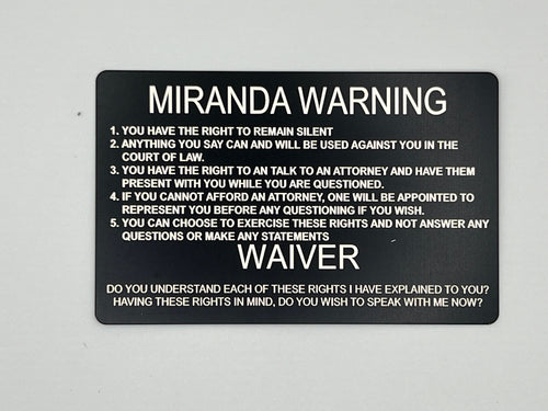 Metal Miranda Card